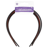 Superdrug Superdrug Black and Brown Alice Bands 3 Pack- Buy online at McGrocer