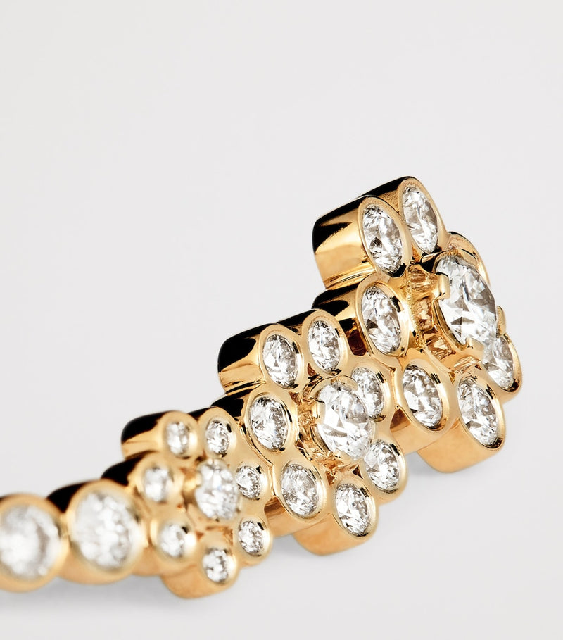 Sophie Bille Brahe single left earring yellow gold diamonds (British brand)