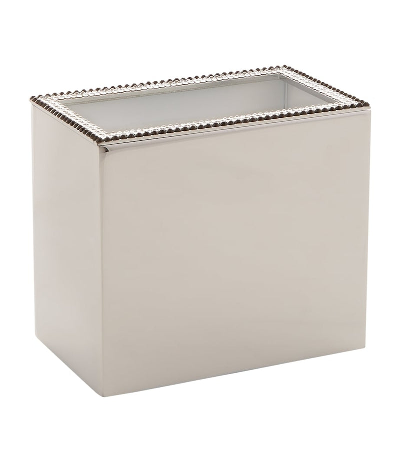 ZODIAC crystal embellished chrome-plated brush holder (British brand)