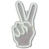 Searchlight white peace sign wall light, imported from the UK