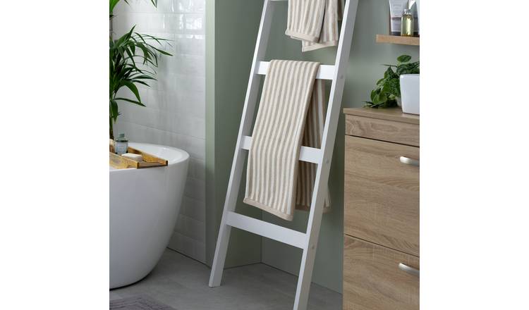 Habitat neutral stripe bath towel 130x70cm, UK version