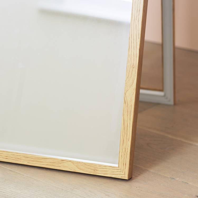 Home Essentials oak effect cheval mirror freestanding, imported from the UK