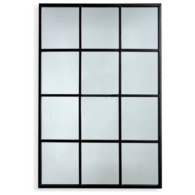 Habitat iron window pane mirror H60 W40cm - British product
