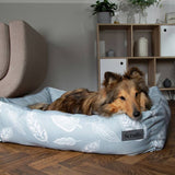 Scruffs Botanical Grey Box Bed for medium dogs, UK version