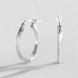 Argos Revere Sterling Silver Diamond-cut Hoop Earrings- Buy online at McGrocer