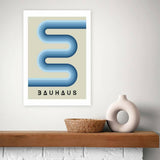 Argos East End Prints Blue Stripes Bauhaus Art Print A3- Buy online at McGrocer