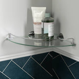 Argos Argos Home Glass Bathroom Corner Storage Shelf - Chrome- Buy online at McGrocer