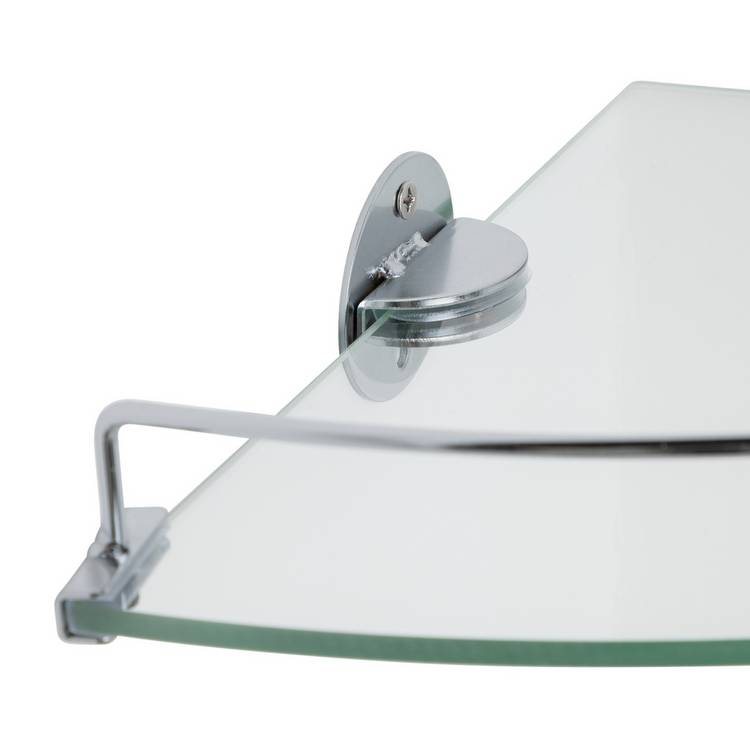Argos Home glass bathroom corner shelf chrome finish, UK version
