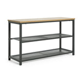 Argos Home Loft Living 3 tier shoe rack oak and black, UK version