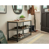 Argos Home Loft Living 3 tier shoe rack oak and black, UK version