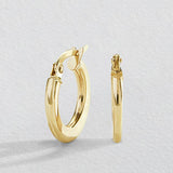 Argos Revere 9ct Yellow Gold Hoop Earrings 16mm Drop- Buy online at McGrocer
