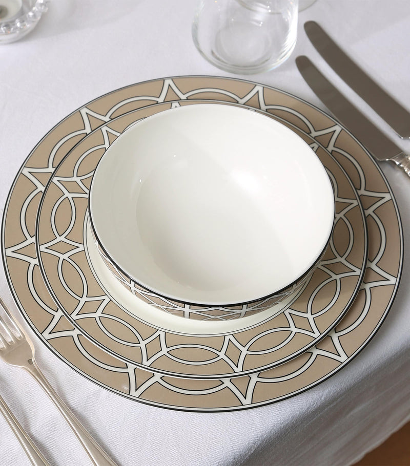 O.W. London geometric print dinner plates set of two, 26cm, imported from the UK