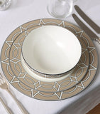 O.W. London geometric print dinner plates set of two, 26cm, imported from the UK