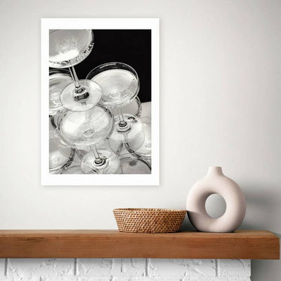 Argos East End Prints Champagne Black & White Art Print - A3- Buy online at McGrocer