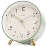 Acctim analogue alarm clock sage (British brand)