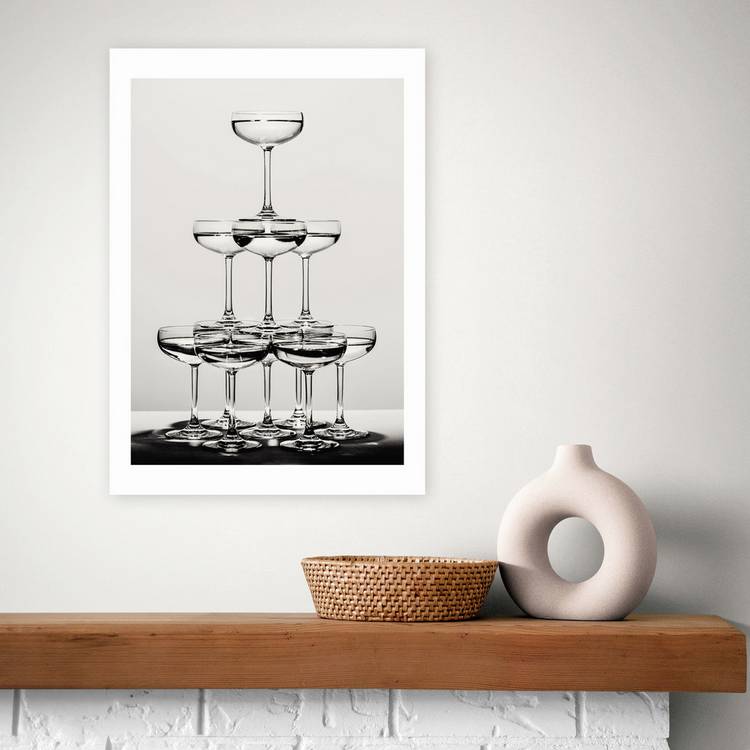East End Prints Champagne II art print A3 (British brand)