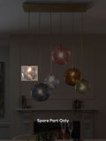 Replacement glass shade smoke grey medium, imported from the UK