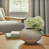 Argos Habitat Small Ribbed Ceramic Vase - Natural- Buy online at McGrocer