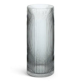 Habitat tall ribbed glass vase clear 30cm, imported from the UK