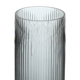 Habitat tall ribbed glass vase clear 30cm, imported from the UK