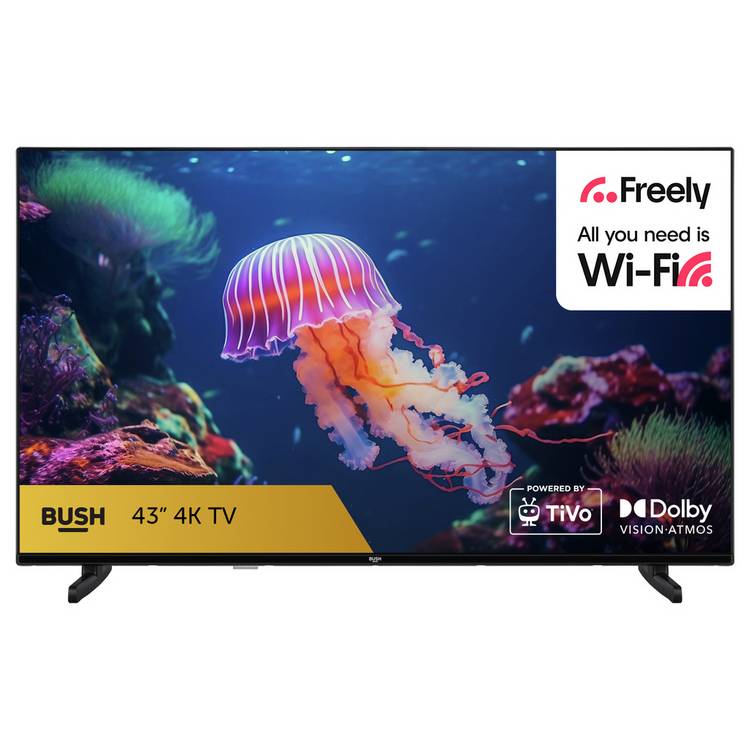 Bush 43-inch 4K UHD HDR LED TV, imported from the UK