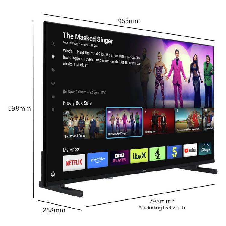 Bush 43-inch 4K UHD HDR LED TV, imported from the UK
