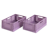 Habitat 4L folding crates mauve, UK version