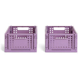 Habitat 4L folding crates mauve, UK version