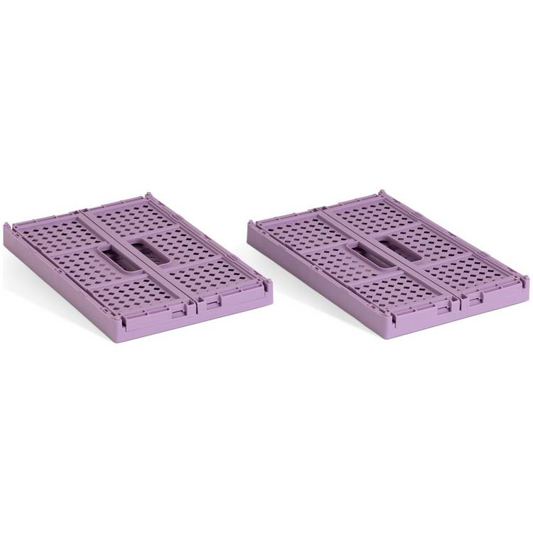 Habitat 4L folding crates mauve, UK version
