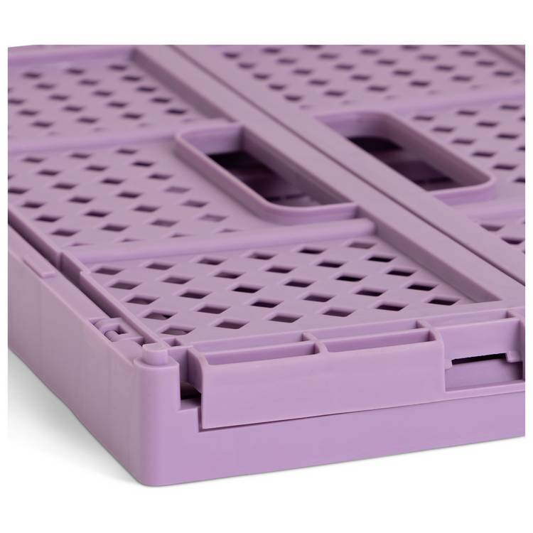 Habitat 4L folding crates mauve, UK version