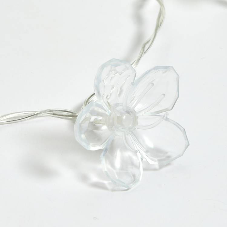 Solar flower string lights warm white 3.3m, imported from the UK