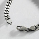 Revere men's sterling silver oxidised curb bracelet, imported from the UK