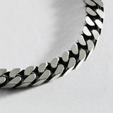 Revere men's sterling silver oxidised curb bracelet, imported from the UK