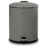 Addis grey 5 litre bathroom pedal bin - British product