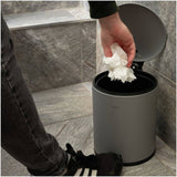 Addis grey 5 litre bathroom pedal bin - British product