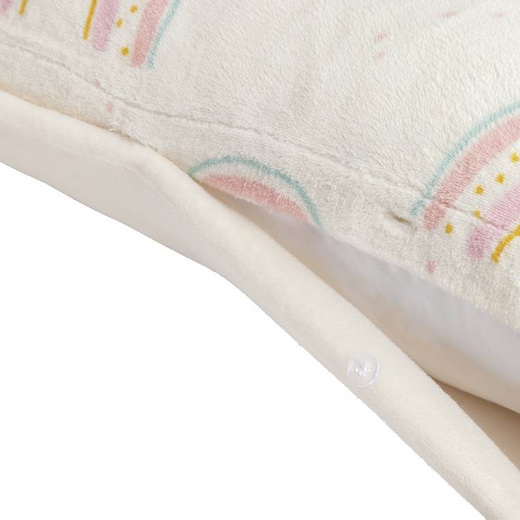 Argos Home rainbow fleece toddler bedding set, imported from the UK