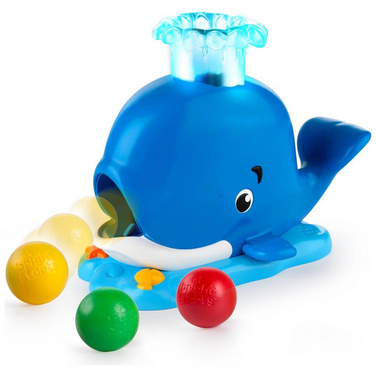 Bright Starts Silly Spout Whale Popper toy, UK version