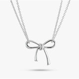 Argos Revere Sterling Silver Bow Motif Necklace 18in- Buy online at McGrocer