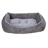 Pet bed grey cord square medium for dogs - British product