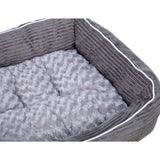 Pet bed grey cord square medium for dogs - British product