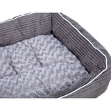 Pet bed grey cord square medium for dogs - British product
