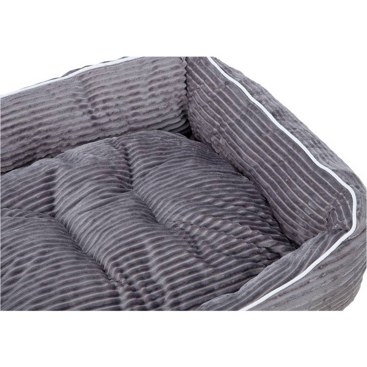 Pet bed grey cord square medium for dogs - British product