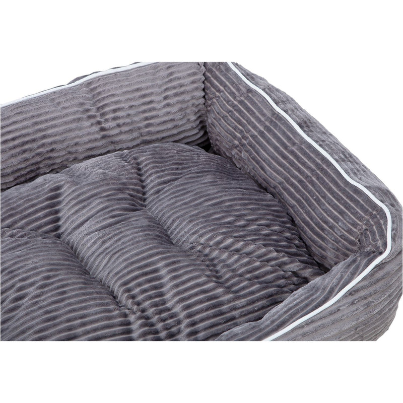 Pet bed grey cord square medium for dogs - British product