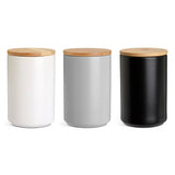Habitat ceramic canister set 3-piece stoneware kitchen storage, imported from the UK