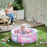 Chad Valley pink ball pit with unicorn theme, imported from the UK