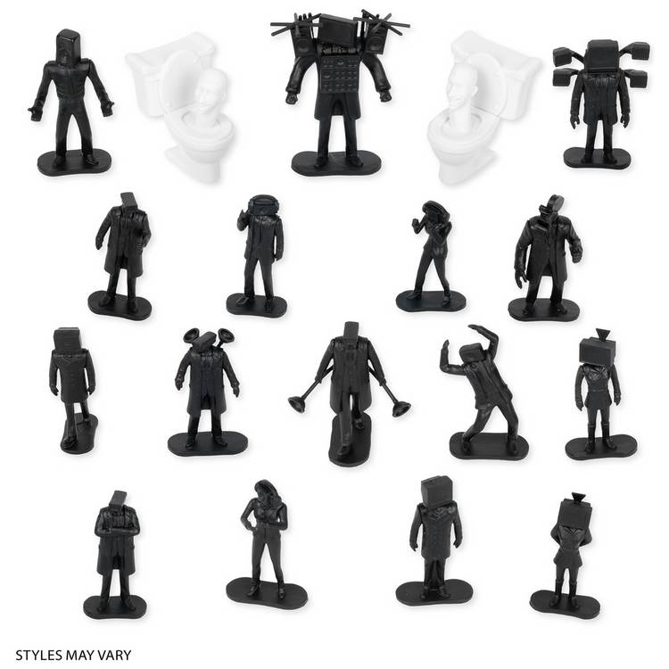 Skibidi Toilet Battle Bucket Set with 20 figures, imported from the UK