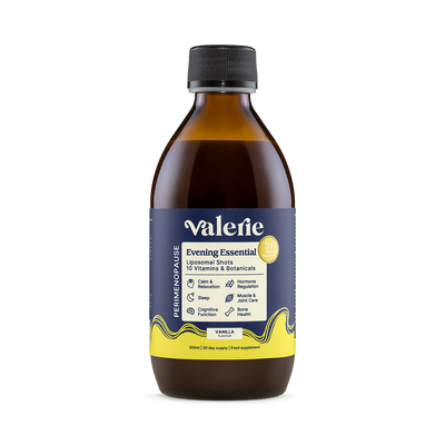 Holland & Barrett Valerie Evening Essential Shots for Perimenopause Liposomal Supplement 300ml (30 Days Supply)- Buy online at McGrocer