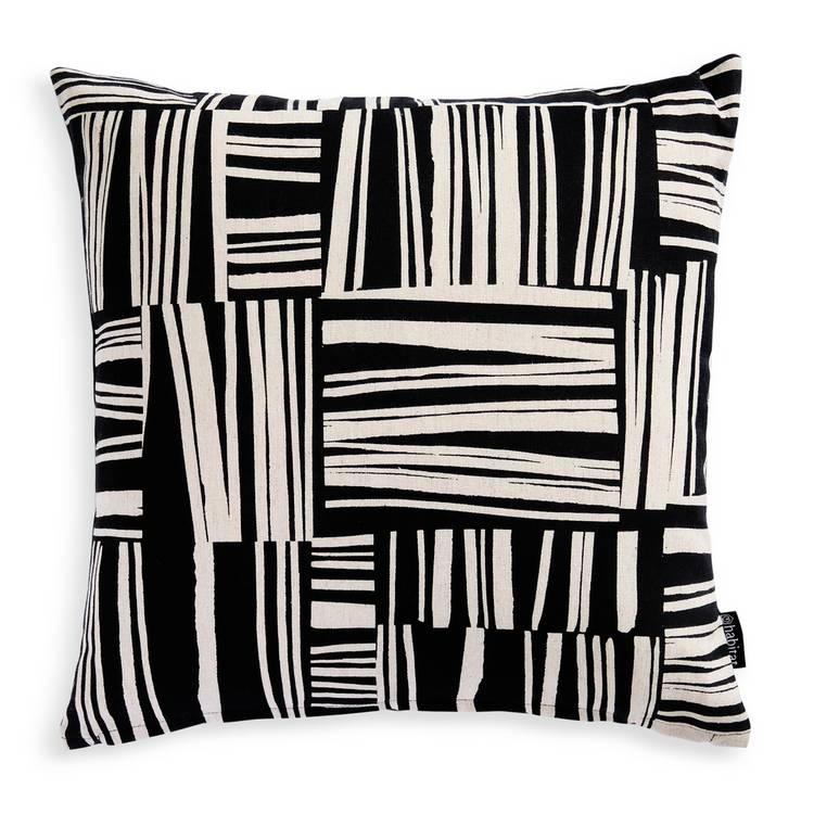 Habitat industrial printed monochrome cushion 43x43cm, UK version