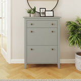 Argos Deluxe Two Tier Shoe Cabinet - Grey- Buy online at McGrocer