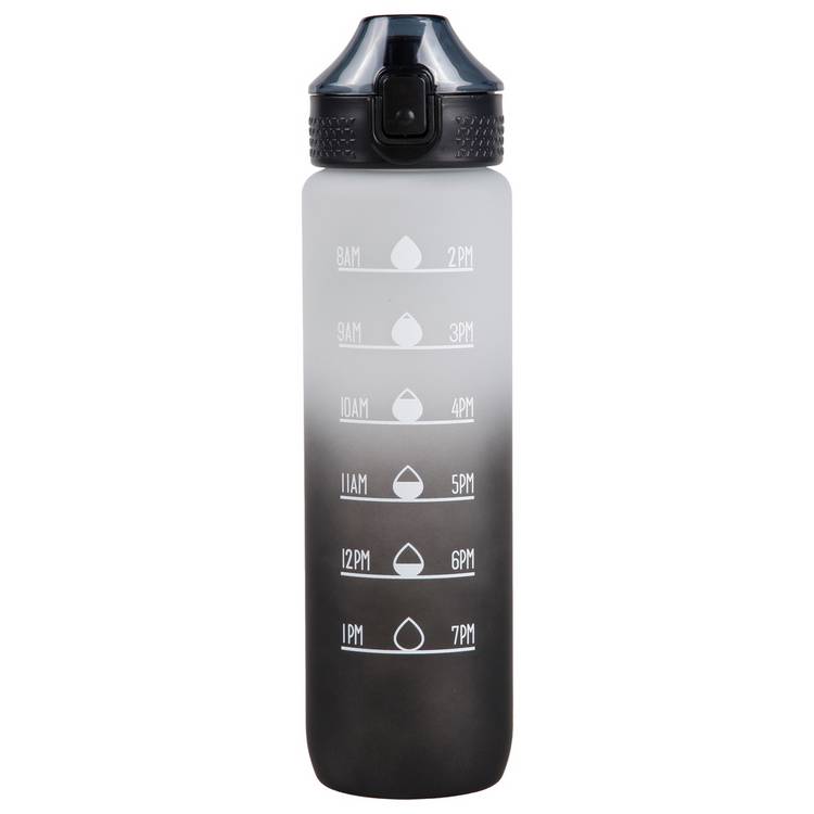 Grey ombre tracker sipper water bottle 1 litre (British brand)